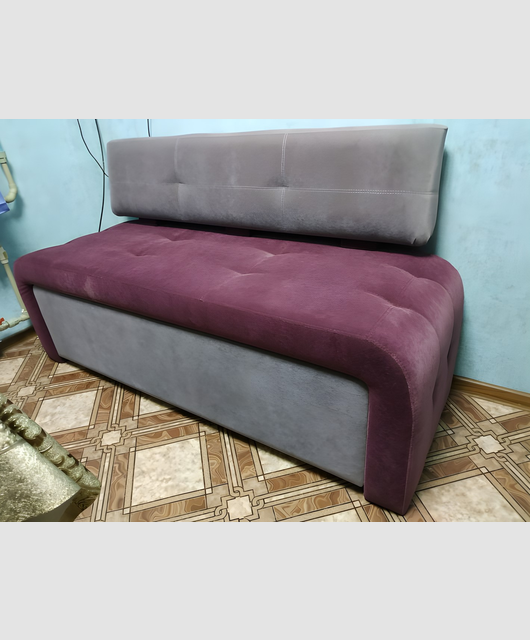 Диван Оскар-2 без спального места (серый, сиреневый)
